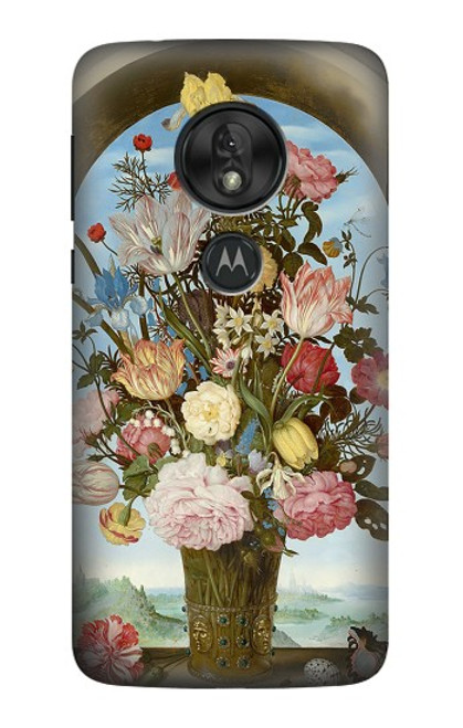 W3749 Vase of Flowers Funda Carcasa Case y Caso Del Tirón Funda para Motorola Moto G7 Power