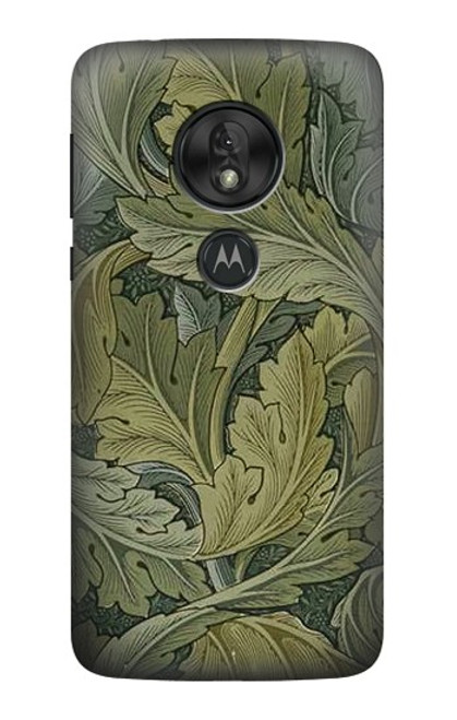 W3790 William Morris Acanthus Leaves Funda Carcasa Case y Caso Del Tirón Funda para Motorola Moto G7 Power