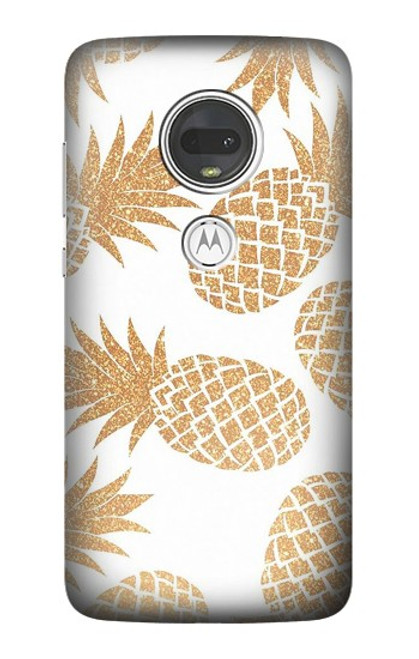 W3718 Seamless Pineapple Funda Carcasa Case y Caso Del Tirón Funda para Motorola Moto G7, Moto G7 Plus