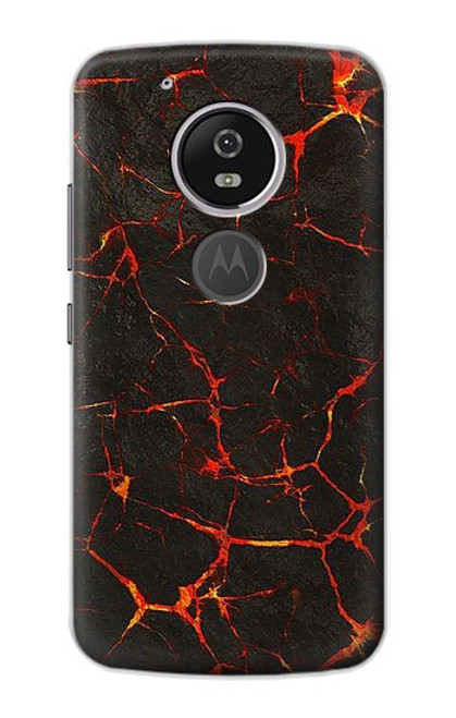 W3696 Lava Magma Funda Carcasa Case y Caso Del Tirón Funda para Motorola Moto G6 Play, Moto G6 Forge, Moto E5