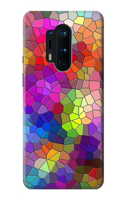 W3677 Colorful Brick Mosaics Funda Carcasa Case y Caso Del Tirón Funda para OnePlus 8 Pro