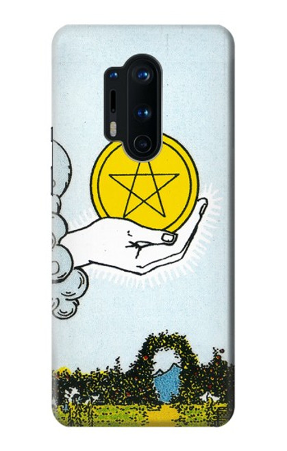 W3722 Tarot Card Ace of Pentacles Coins Funda Carcasa Case y Caso Del Tirón Funda para OnePlus 8 Pro