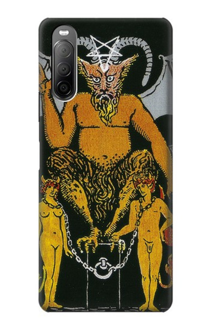 W3740 Tarot Card The Devil Funda Carcasa Case y Caso Del Tirón Funda para Sony Xperia 10 II