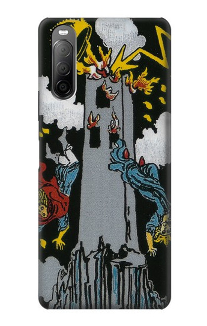 W3745 Tarot Card The Tower Funda Carcasa Case y Caso Del Tirón Funda para Sony Xperia 10 II