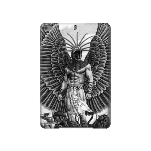 W1235 Aztec Warrior Funda Carcasa Case para iPad mini 4, iPad mini 5, iPad mini 5 (2019)