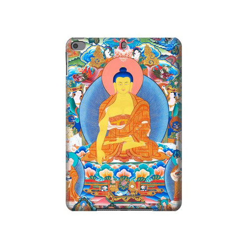 W1256 Buddha Paint Funda Carcasa Case para iPad mini 4, iPad mini 5, iPad mini 5 (2019)