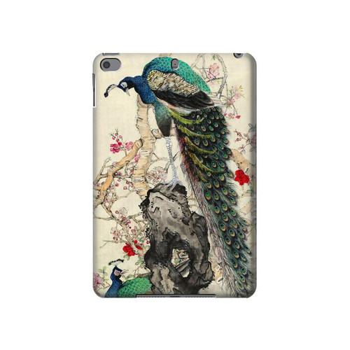 W2086 Peacock Painting Funda Carcasa Case para iPad mini 4, iPad mini 5, iPad mini 5 (2019)