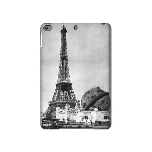W2350 Old Paris Eiffel Tower Funda Carcasa Case para iPad mini 4, iPad mini 5, iPad mini 5 (2019)