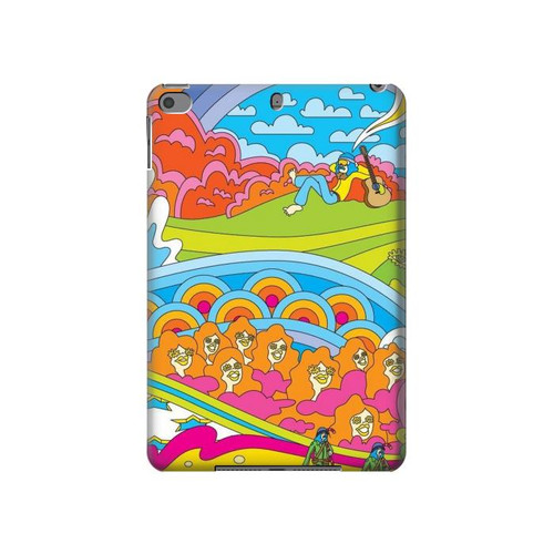 W3407 Hippie Art Funda Carcasa Case para iPad mini 4, iPad mini 5, iPad mini 5 (2019)