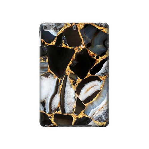 W3419 Gold Marble Graphic Print Funda Carcasa Case para iPad mini 4, iPad mini 5, iPad mini 5 (2019)