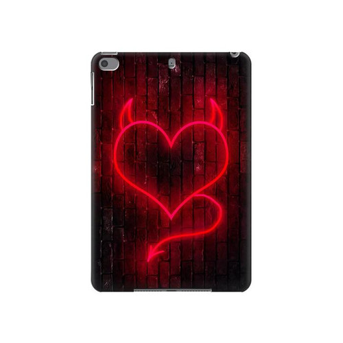 W3682 Devil Heart Funda Carcasa Case para iPad mini 4, iPad mini 5, iPad mini 5 (2019)