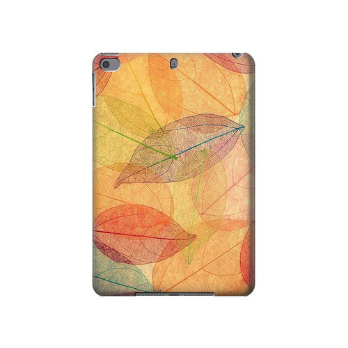 W3686 Fall Season Leaf Autumn Funda Carcasa Case para iPad mini 4, iPad mini 5, iPad mini 5 (2019)