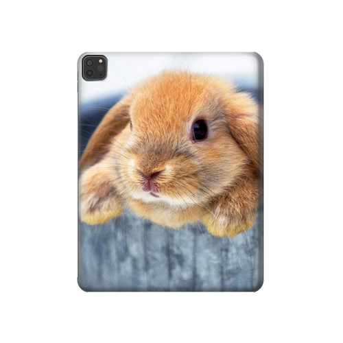 W0242 Cute Rabbit Funda Carcasa Case para iPad Pro 11 (2021,2020,2018, 3rd, 2nd, 1st)