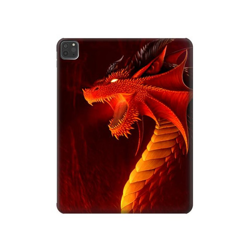 W0526 Red Dragon Funda Carcasa Case para iPad Pro 11 (2021,2020,2018, 3rd, 2nd, 1st)