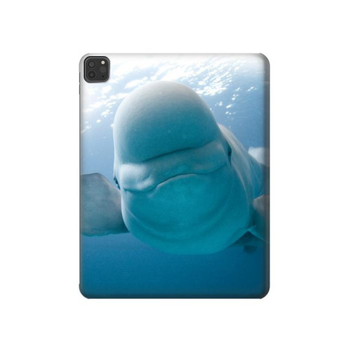 W1801 Beluga Whale Smile Whale Funda Carcasa Case para iPad Pro 11 (2021,2020,2018, 3rd, 2nd, 1st)