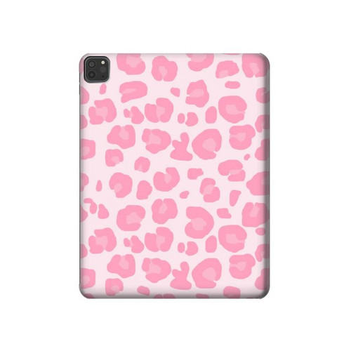 W2213 Pink Leopard Pattern Funda Carcasa Case para iPad Pro 11 (2021,2020,2018, 3rd, 2nd, 1st)