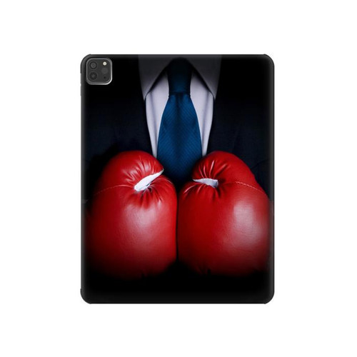 W2261 Businessman Black Suit With Boxing Gloves Funda Carcasa Case para iPad Pro 11 (2021,2020,2018, 3rd, 2nd, 1st)