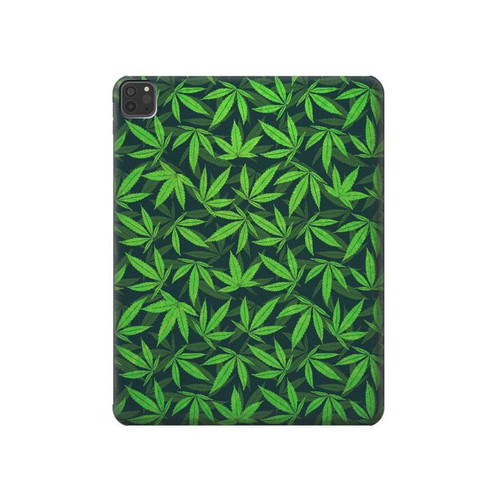 W2666 Marijuana Pattern Funda Carcasa Case para iPad Pro 11 (2021,2020,2018, 3rd, 2nd, 1st)
