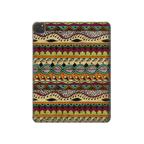 W2860 Aztec Boho Hippie Pattern Funda Carcasa Case para iPad Pro 11 (2021,2020,2018, 3rd, 2nd, 1st)