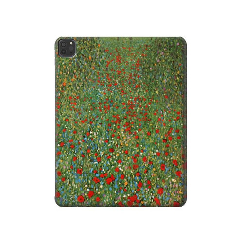 W2872 Gustav Klimt Poppy Field Funda Carcasa Case para iPad Pro 11 (2021,2020,2018, 3rd, 2nd, 1st)