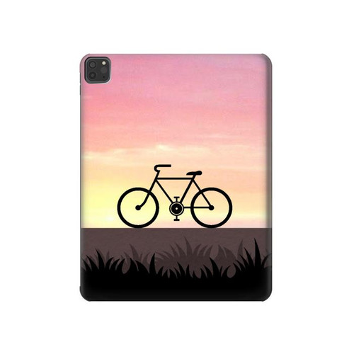 W3252 Bicycle Sunset Funda Carcasa Case para iPad Pro 11 (2021,2020,2018, 3rd, 2nd, 1st)