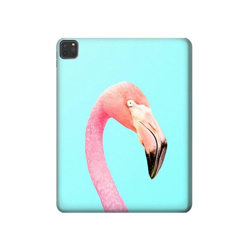 W3708 Pink Flamingo Funda Carcasa Case para iPad Pro 11 (2021,2020,2018, 3rd, 2nd, 1st)