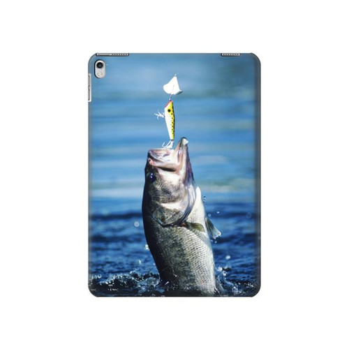 W1594 Bass Fishing Funda Carcasa Case para iPad Air 2, iPad 9.7 (2017,2018), iPad 6, iPad 5