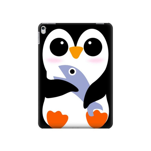 W2631 Cute Baby Penguin Funda Carcasa Case para iPad Air 2, iPad 9.7 (2017,2018), iPad 6, iPad 5