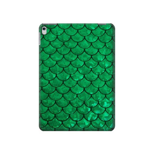 W2704 Green Fish Scale Pattern Graphic Funda Carcasa Case para iPad Air 2, iPad 9.7 (2017,2018), iPad 6, iPad 5