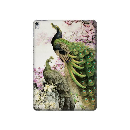 W2773 Peacock Chinese Brush Painting Tablet Funda Carcasa Case para iPad Air 2, iPad 9.7 (2017,2018), iPad 6, iPad 5