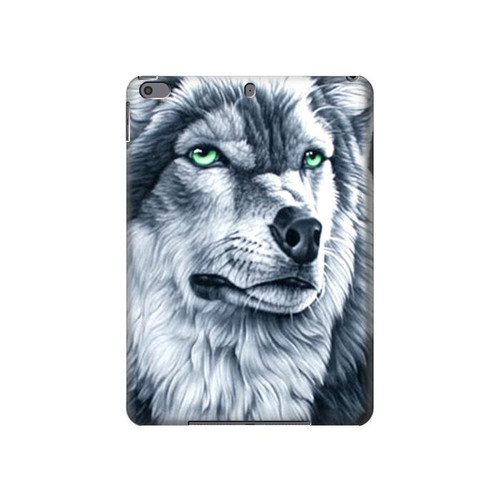 W0123 Grim White Wolf Tablet Funda Carcasa Case para iPad Pro 10.5, iPad Air (2019, 3rd)