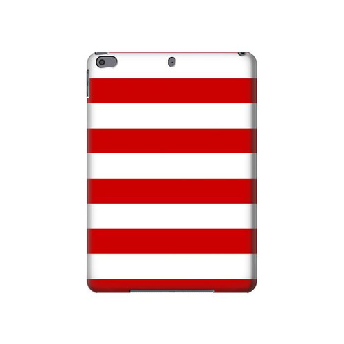 W2364 Red and White Striped Tablet Funda Carcasa Case para iPad Pro 10.5, iPad Air (2019, 3rd)