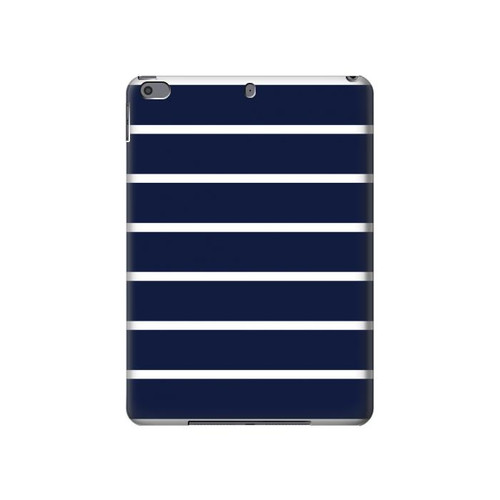 W2767 Navy White Striped Tablet Funda Carcasa Case para iPad Pro 10.5, iPad Air (2019, 3rd)