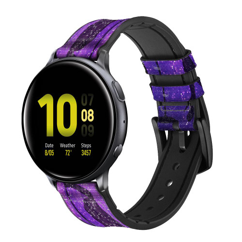 CA0703 Pole Dance Correa de reloj inteligente de silicona y cuero para Samsung Galaxy Watch, Gear, Active