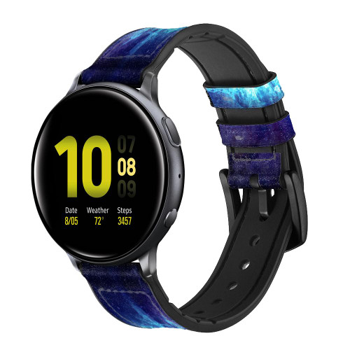 CA0832 Shockwave Explosion Correa de reloj inteligente de silicona y cuero para Samsung Galaxy Watch, Gear, Active