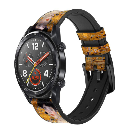 CA0660 Gustav Klimt Adele Bloch Bauer Correa de reloj inteligente de silicona y cuero para Wristwatch Smartwatch