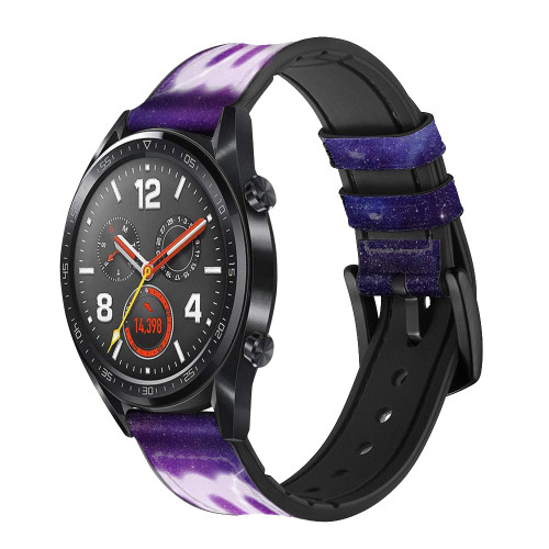 CA0678 Zodiac Scorpio Correa de reloj inteligente de silicona y cuero para Wristwatch Smartwatch