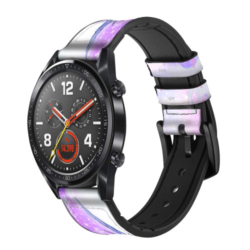 CA0682 Unicorn Correa de reloj inteligente de silicona y cuero para Wristwatch Smartwatch