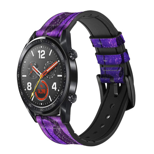 CA0703 Pole Dance Correa de reloj inteligente de silicona y cuero para Wristwatch Smartwatch