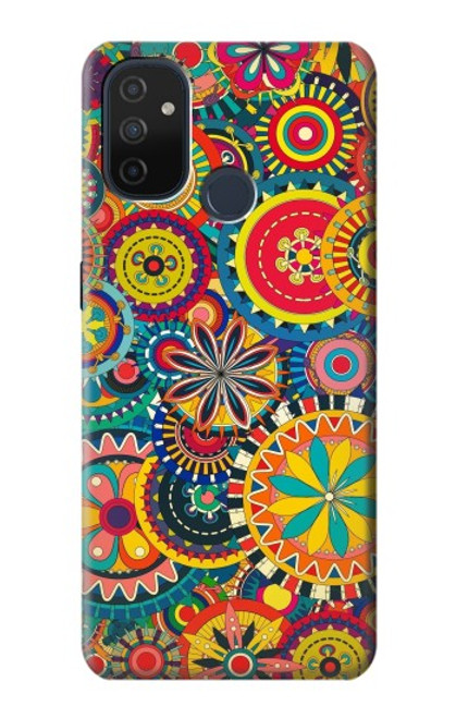 W3272 Colorful Pattern Funda Carcasa Case y Caso Del Tirón Funda para OnePlus Nord N100