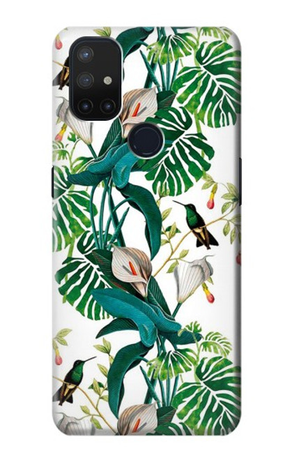 W3697 Leaf Life Birds Funda Carcasa Case y Caso Del Tirón Funda para OnePlus Nord N10 5G