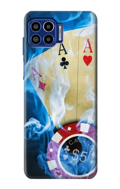 W0348 Casino Funda Carcasa Case y Caso Del Tirón Funda para Motorola One 5G