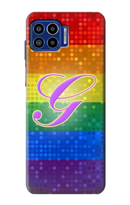 W2899 Rainbow LGBT Gay Pride Flag Funda Carcasa Case y Caso Del Tirón Funda para Motorola One 5G