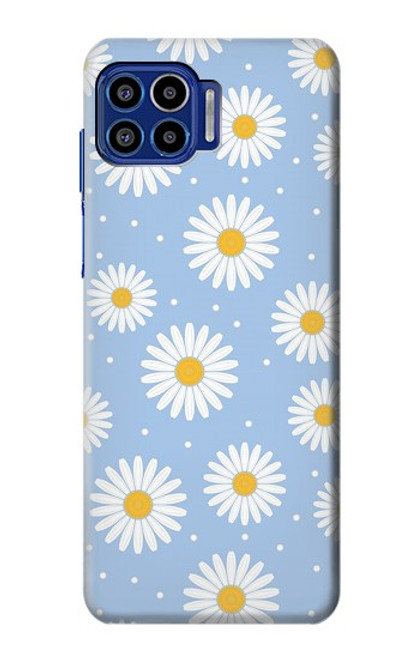 W3681 Daisy Flowers Pattern Funda Carcasa Case y Caso Del Tirón Funda para Motorola One 5G