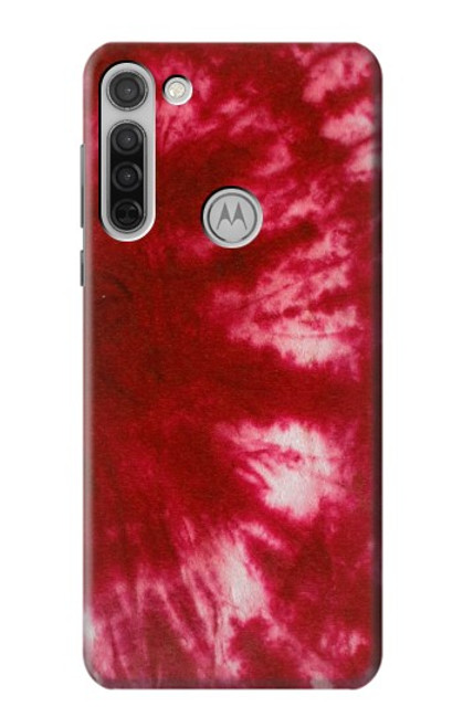 W2480 Tie Dye Red Funda Carcasa Case y Caso Del Tirón Funda para Motorola Moto G8