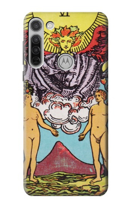 W2763 Lovers Tarot Card Funda Carcasa Case y Caso Del Tirón Funda para Motorola Moto G8