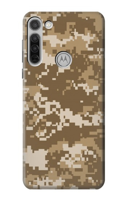 W3294 Army Desert Tan Coyote Camo Camouflage Funda Carcasa Case y Caso Del Tirón Funda para Motorola Moto G8