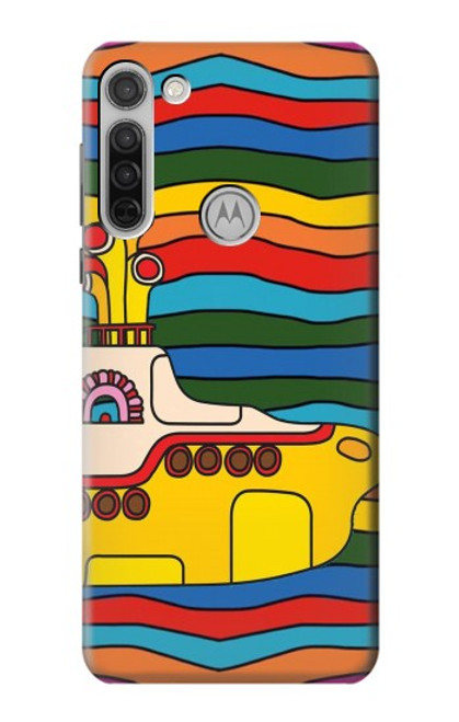 W3599 Hippie Submarine Funda Carcasa Case y Caso Del Tirón Funda para Motorola Moto G8