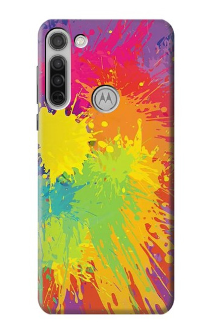 W3675 Color Splash Funda Carcasa Case y Caso Del Tirón Funda para Motorola Moto G8