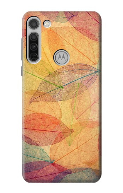 W3686 Fall Season Leaf Autumn Funda Carcasa Case y Caso Del Tirón Funda para Motorola Moto G8